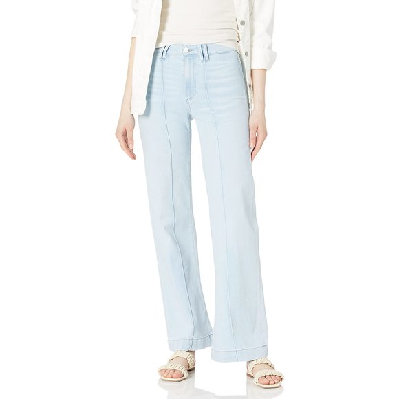 Womens Leenah Transcend Vitnage Front Pin Tucks Double Belt Loop Wide Leg🙊